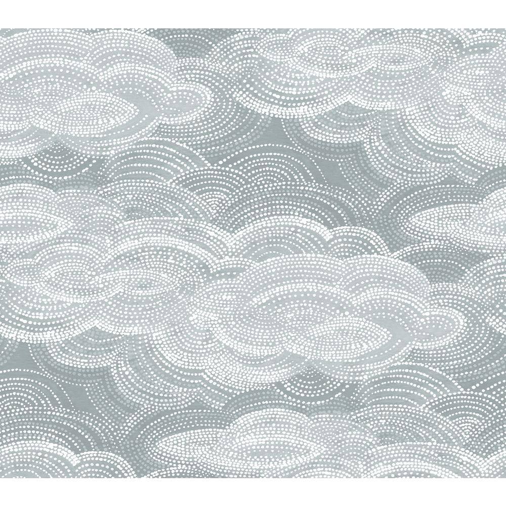 Vision Stipple Clouds Blue Nonpasted Non Woven Wallpaper Sample