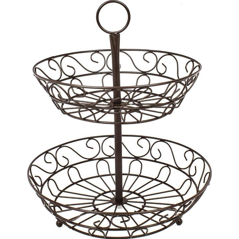 Sorbus 3-Tier Wire Market Basket Storage Stand