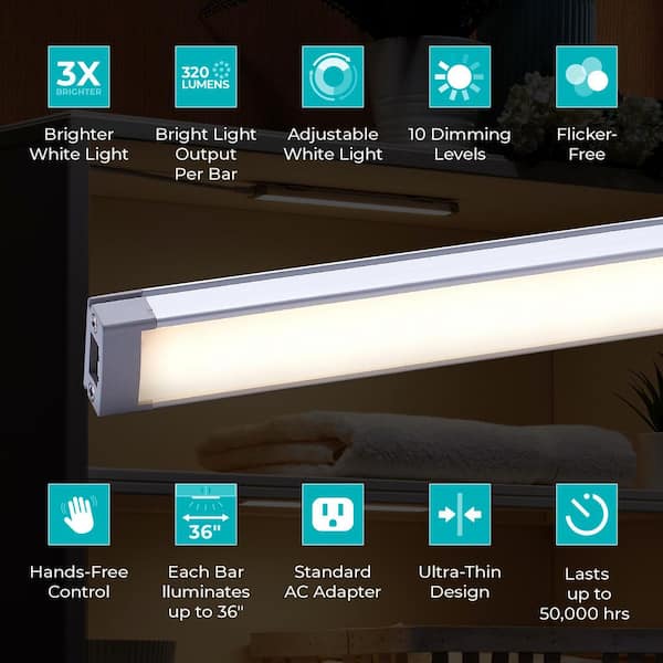 Pure Optics 9 in. Works with Alexa Smart LED Under Cabinet