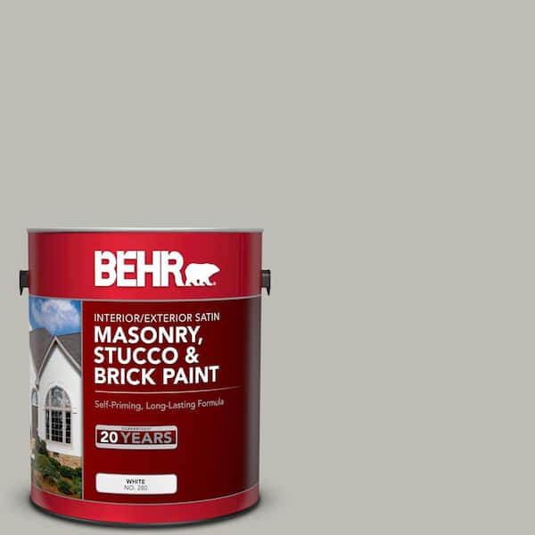 BEHR 1 gal. #MS-80 Granite Satin Interior/Exterior Masonry, Stucco and Brick Paint