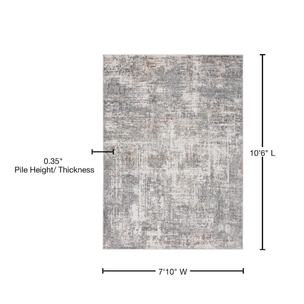 Austin Elegance Grey 7 ft. 10 in. x 10 ft. 6 in. Area Rug