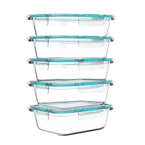 10-Piece Glass Food Storage Containers with Snap Shut Lids