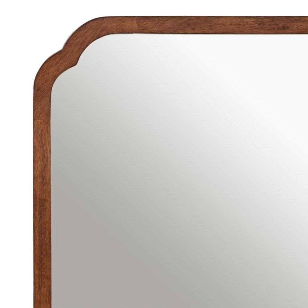 Marston Walnut Wood Rectangular Wall Mirror 24 x 36