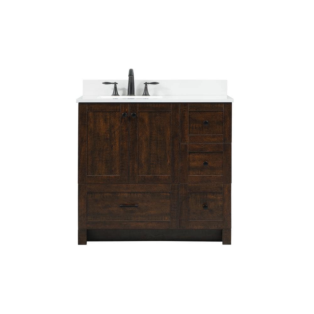 Simply Living 36 in. W x 19 in. D x 34 in. H Bath Vanity in Expresso with I