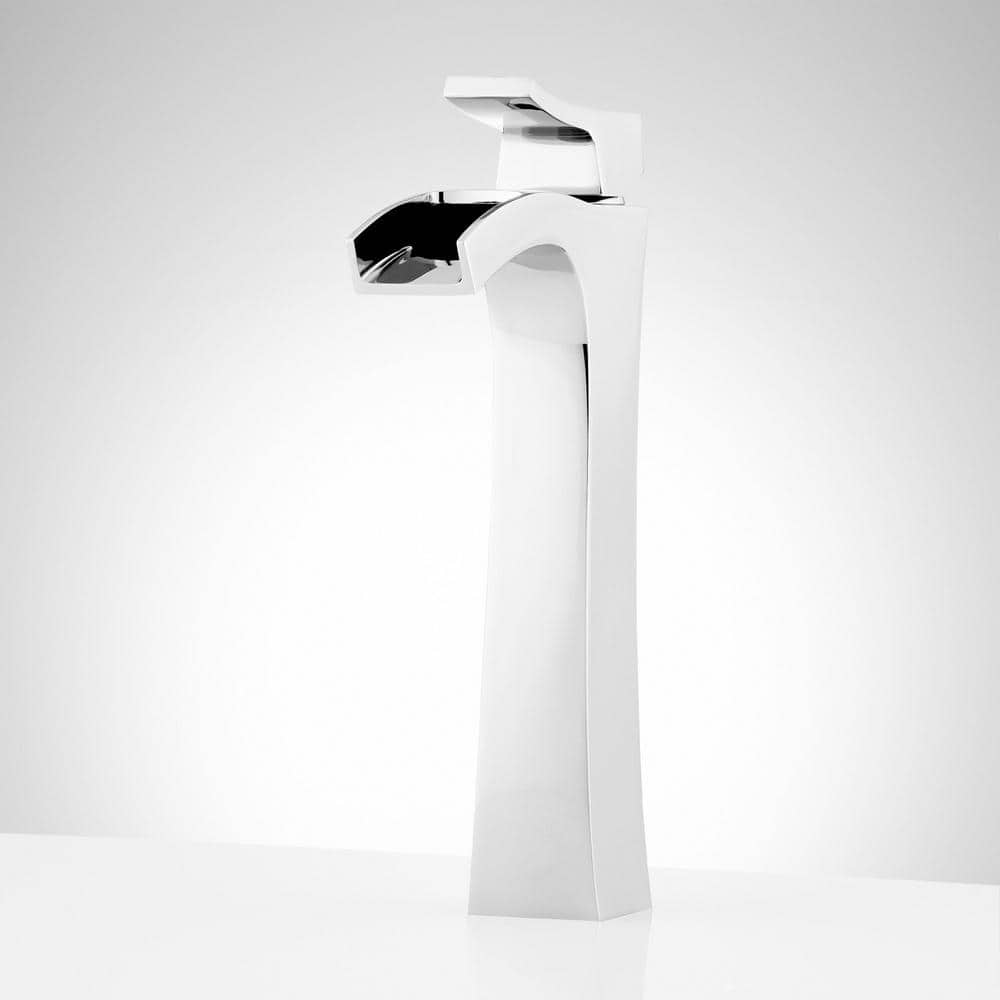 Vilamonte Polished Chrome 10.5" Modern Waterfall Vessel Sink Faucet