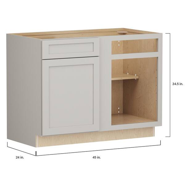 Diamond Express Jamestown 36-in W x 39-in H x 12-in D White Blind Corner Wall Fully Assembled Plywood Cabinet (Recessed Panel Shaker Style)