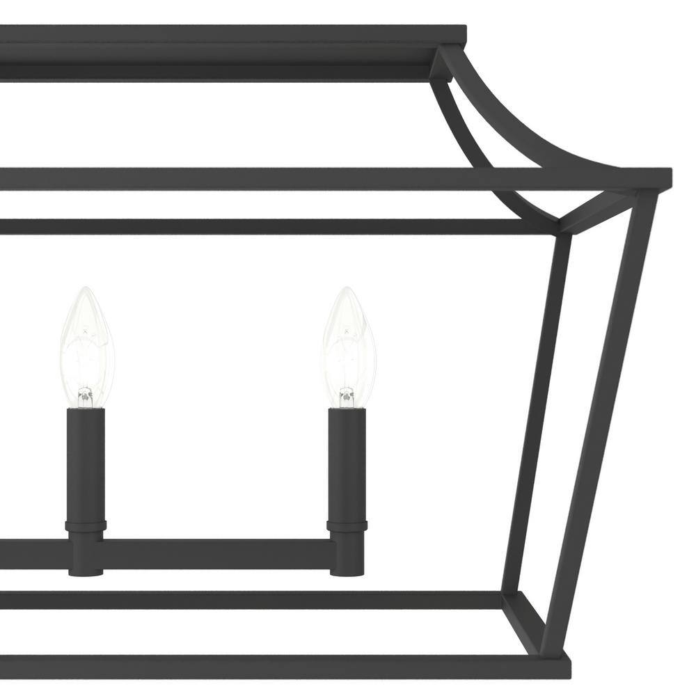 Laurel Ridge Natural Black Iron 6-Light Candle Chandelier