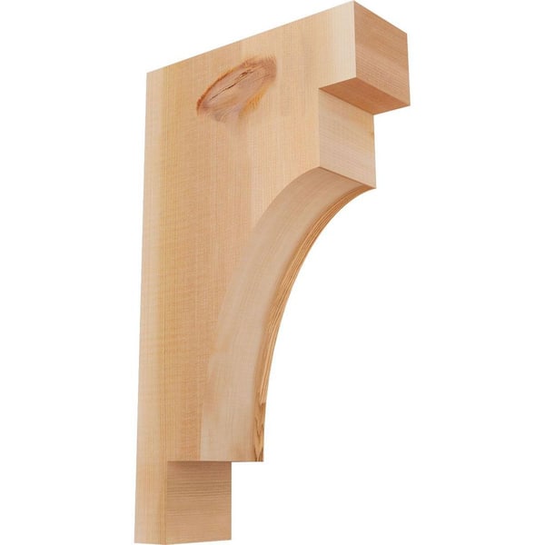 Ekena Millwork 3-1/2 in. x 10 in. x 18 in. Western Red Cedar Mediterranean Smooth Corbel