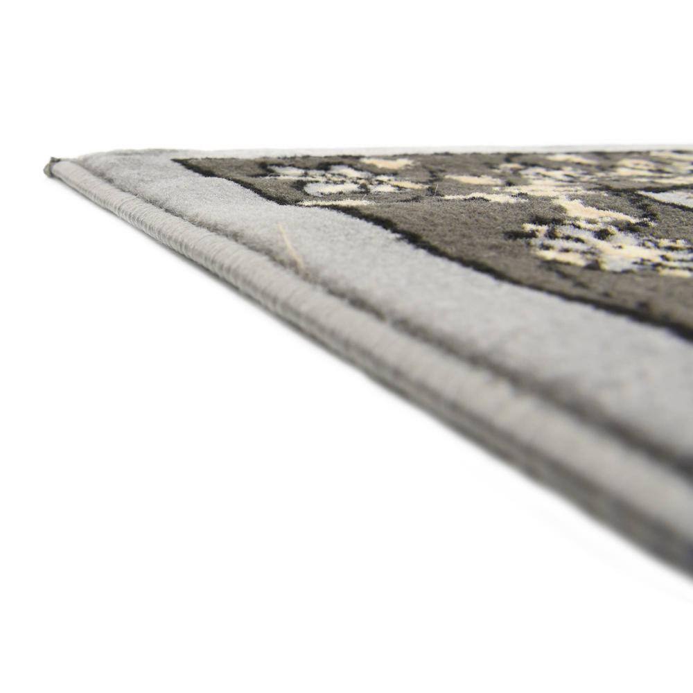Handmade Espahan Dark Gray Synthetic Rug 4' x 6'