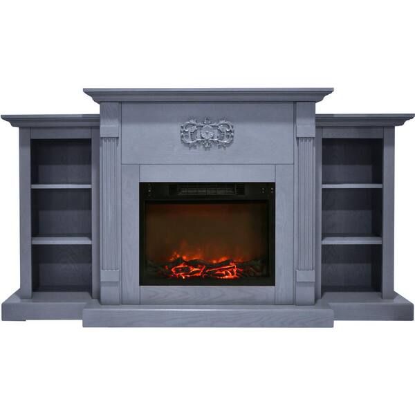 Cambridge Sanoma 72 in. Electric Fireplace with Charred Log Insert in ...