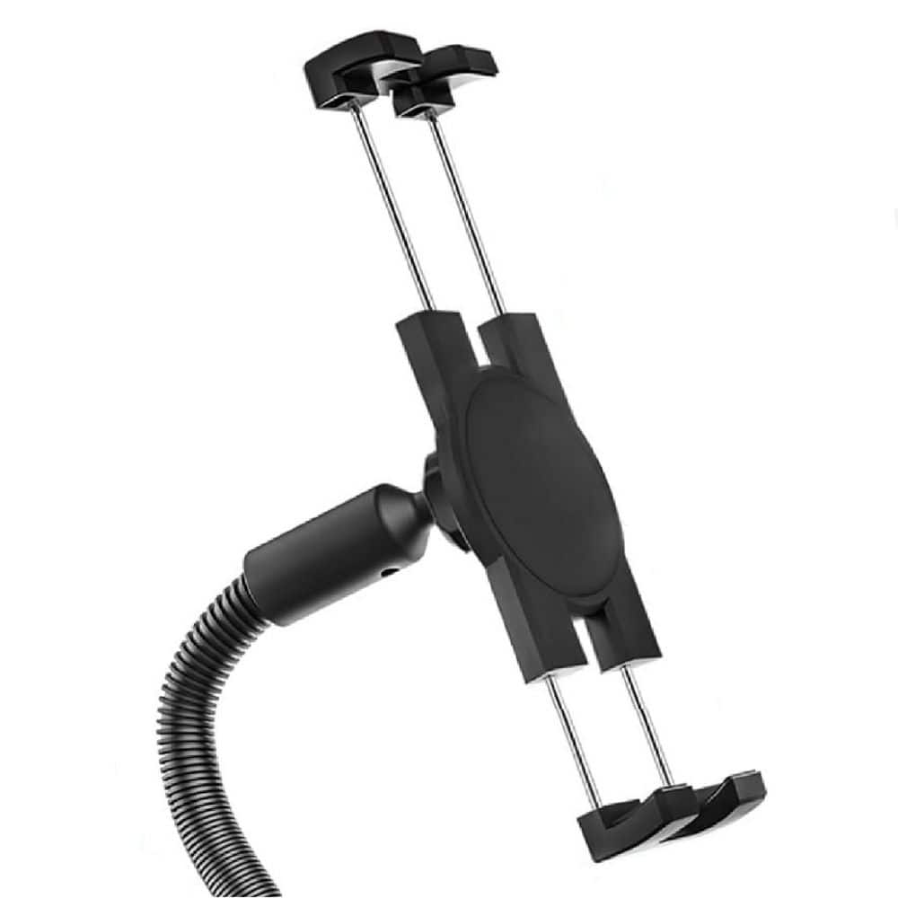 Gooseneck Tablet Holder Adjustable Handlebar Clamp for Wheelchair Stroller Golf Cart Compatible with 4.7-13 Devices