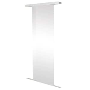 48 in. x 80 in. 325 Series Steel White Frameless Mirror Interior Sliding Door