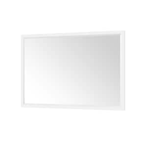 46.00 in. W x 30.00 in. H Framed Rectangular Bathroom Vanity Mirror in White