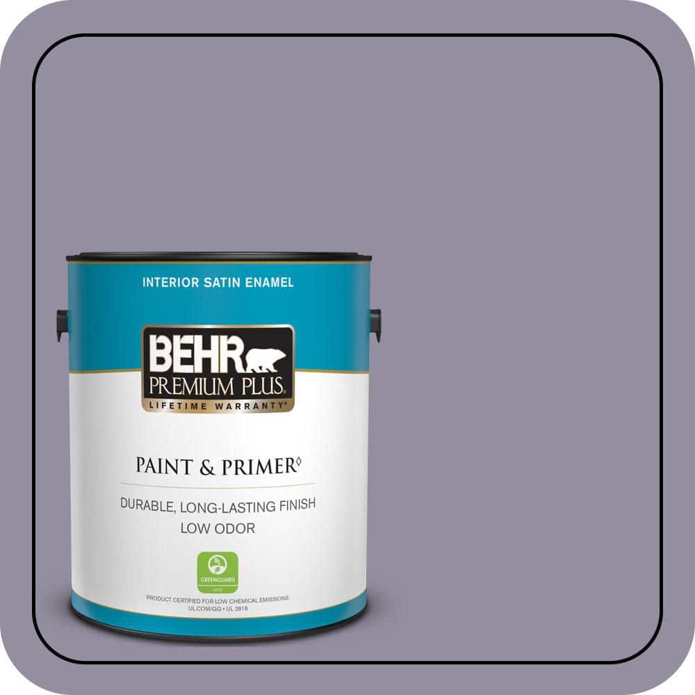 1 gal. #N560-4 Evening in Paris Satin Enamel Low Odor Interior Paint & Primer price history on PriceWatchPro