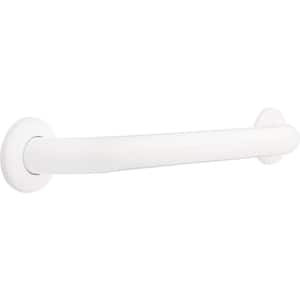 18 in. x 1-1/2 in. Concealed Screw Grab Bar in White