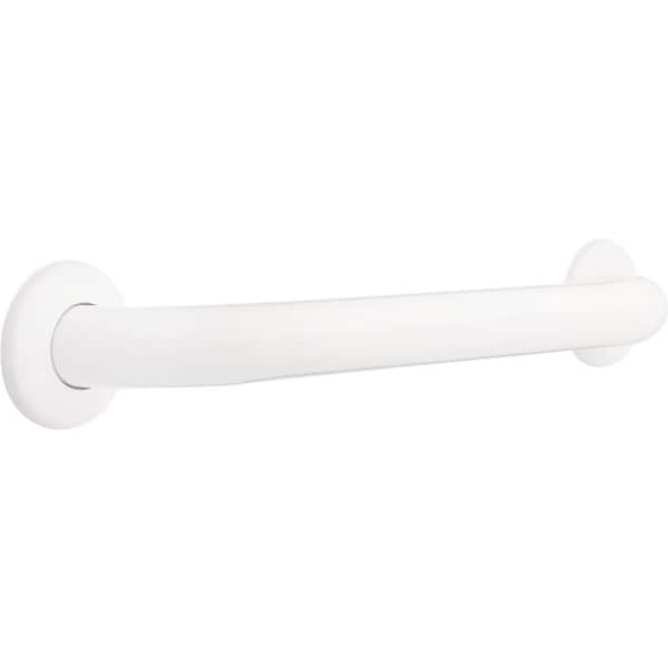 Delta 18 in. x 1-1/2 in. Concealed Screw Grab Bar in White