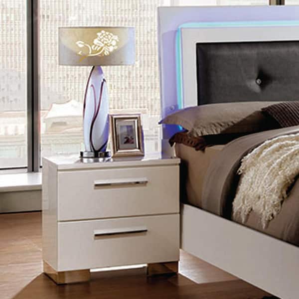 Furniture of America 2-drawer Ariadne White Contemporary Nightstand