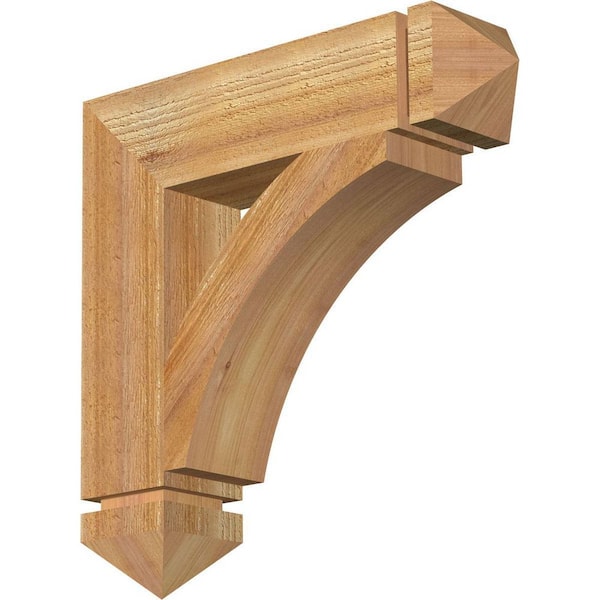 Ekena Millwork 4 in. x 18 in. x 18 in. Western Red Cedar Thorton Arts and Crafts Rough Sawn
