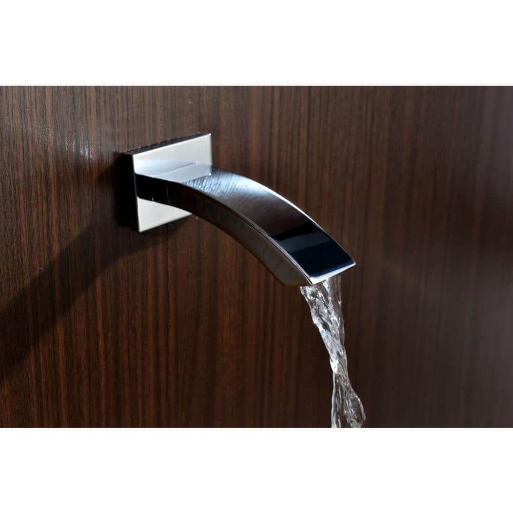 Polished Chrome Square Wall Mounted Rain Shower Set