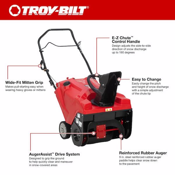 Squall 21 in. 123 cc Single-Stage Gas Snow Blower with E-Z Chute Control