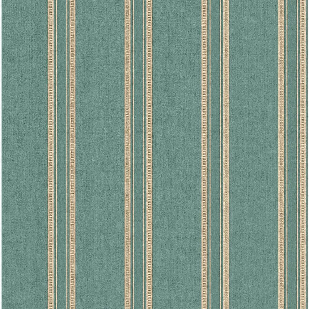 Ornamenta 2-Blue/Beige Regency Stripe Non-Pasted Vinyl on Paper Material Wa