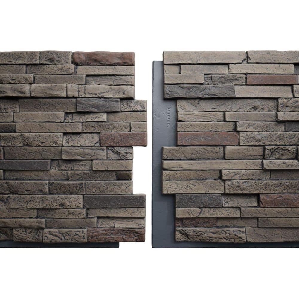 "EverStone Eldorado Faux Stone Panel, 48""W x 25""H x 1""D, Gunmetal Color" price history on PriceWatchPro