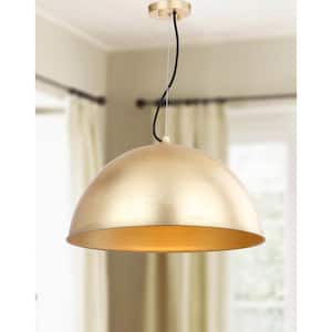 Archer Dome 1-Light Gold Leaf Globe Hanging Pendant Lighting