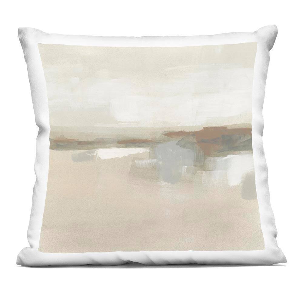 Abstract Neutral Land Beige Abstract Polyester 18 in. x 18 in. Throw Pillow price history on PriceWatchPro
