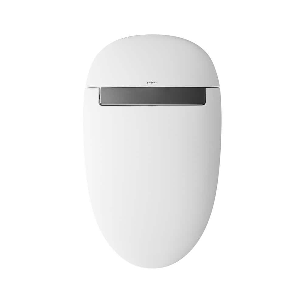 Hugo White Ceramic Elongated Dual-Flush Smart Toilet