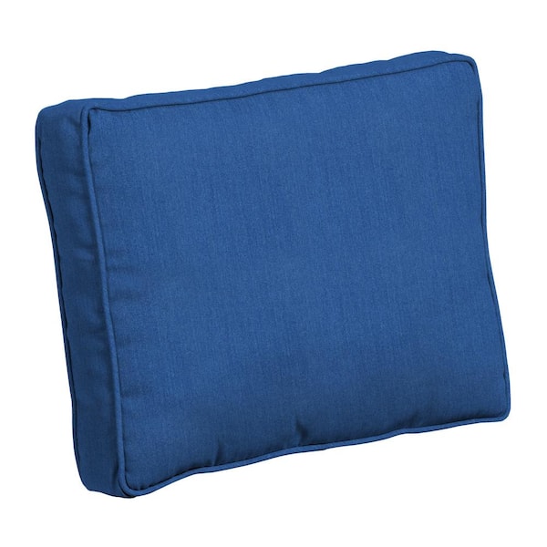 ARDEN SELECTIONS ProFoam 24 in. x 19 in. Lapis Blue Rectangle Outdoor Plush Deep Seat Pillow Back