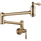 Traditional Wall-Mounted Potfiller in Champagne Bronze
