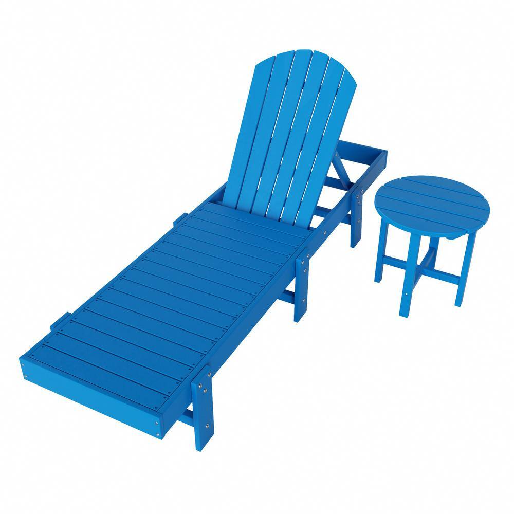 WESTINFURNITURE Althura 2 Piece Pacific Blue Classic HDPE Plastic