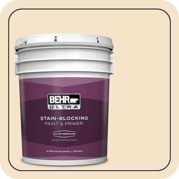 BEHR ULTRA 5 gal. #ECC-12-1 Dappled Sunlight Extra Durable Eggshell Enamel Interior Paint & Primer