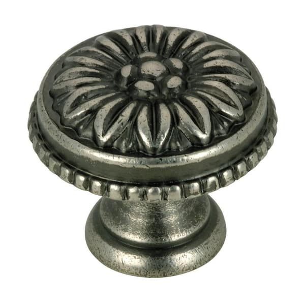 Richelieu Hardware 1 in. (25 mm) Pewter Traditional Cabinet Knob