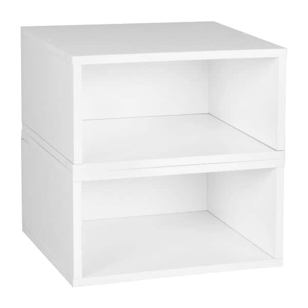 Niche 13 in. H x 13 in. W x 13 in. D White Wood 2-Cube Organizer