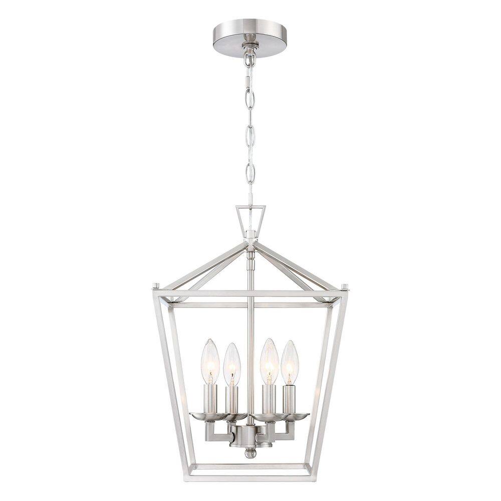 Alfa 12 in. 4-Light Brushed Nickel Finish Caged Pendant Light price history on PriceWatchPro