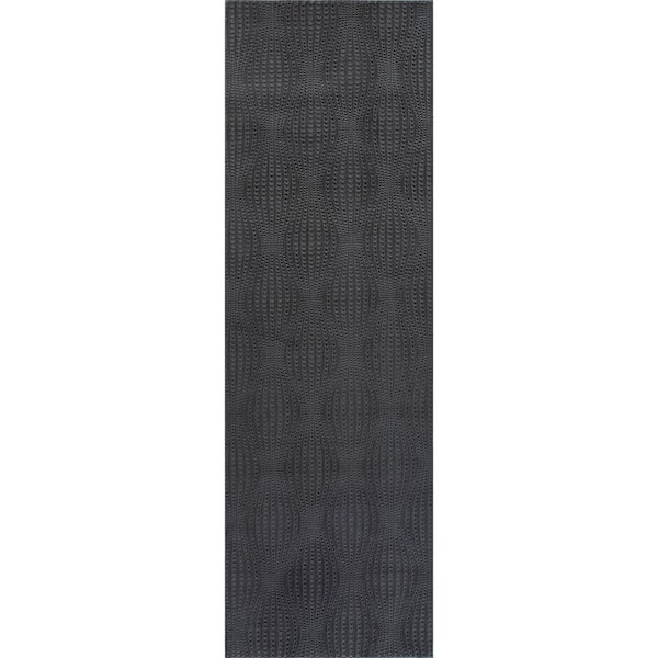 Beverly Rug Serenity Dark Gray Solid 2 ft. X 7 ft. Modern Runner Non Skid Soft Indoor Area Rug