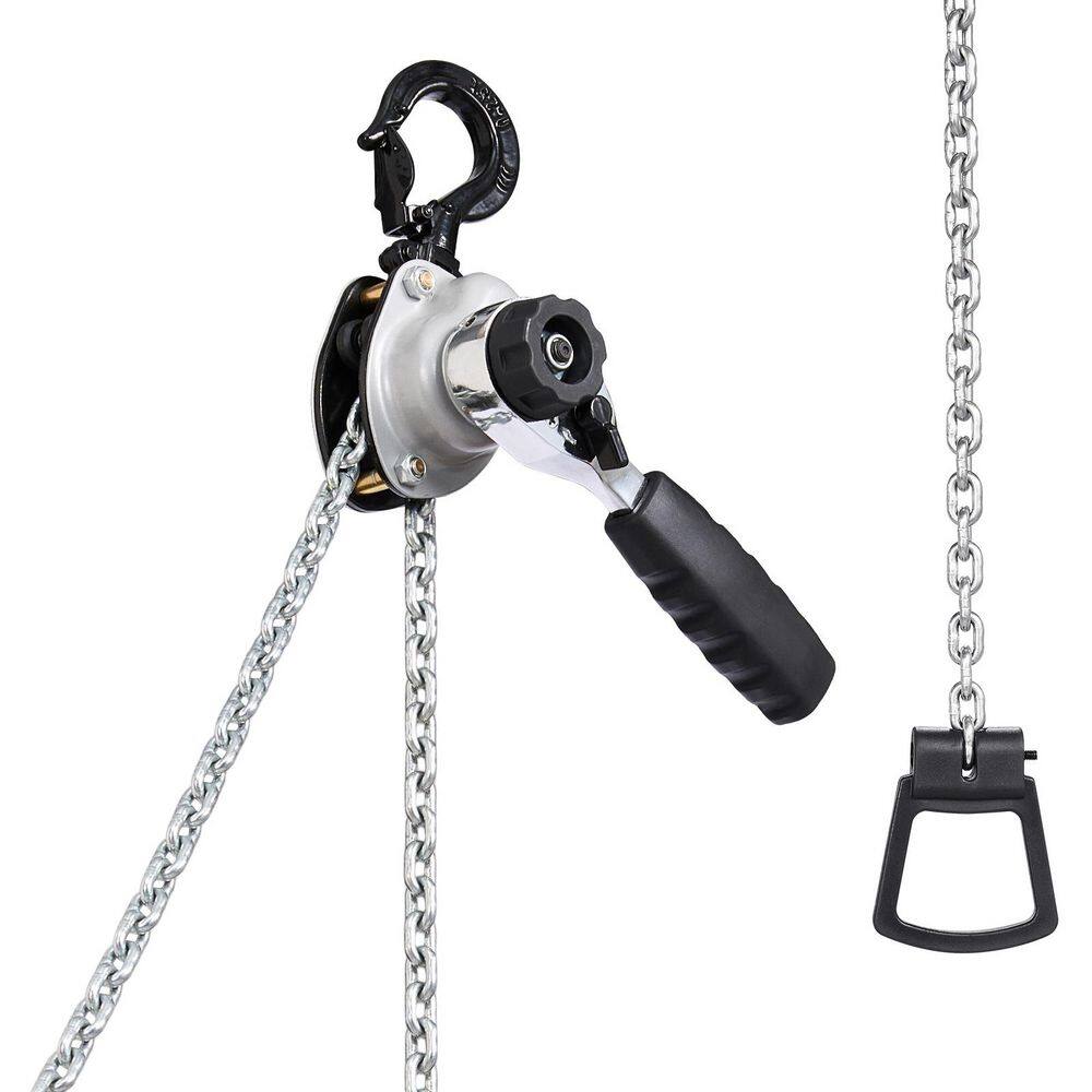 Manual Lever Chain Hoist 1/2T 1100 lb., 5 ft. Lift, G80 Alloy Chain, Dual Pawl Brake, 360° Hooks for Garage/Warehouse price history on PriceWatchPro