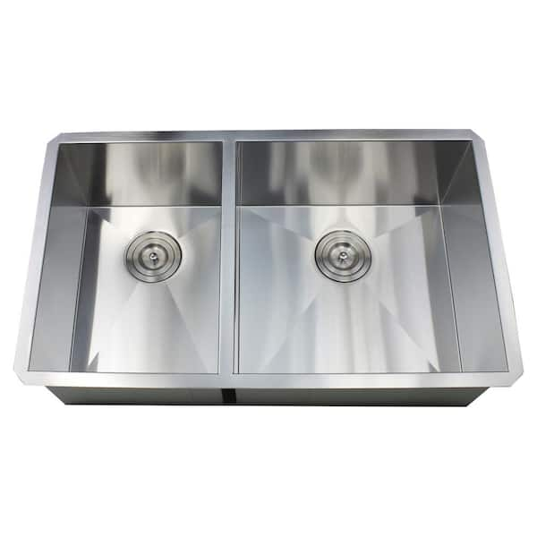 Kingsman Hardware Undermount 32 in. x 19 in. x 10 in. Deep Stainless ...