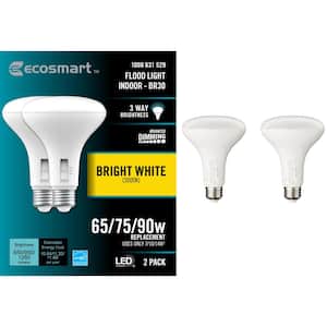 65/75/90-Watt Equivalent BR30 3-Way Flood ENERGY STAR Dimmable CEC LED Light Bulb Bright White (2-Pack)