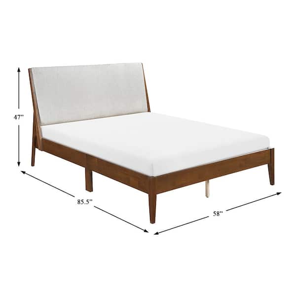 2025年のクリスマスの特別な衣装 Lazzara 1588F-1 Bed Platform Full Frame Wood Gray Cordelia 美容液