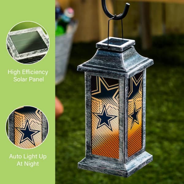 Evergreen Dallas Cowboys 10 in. Indoor/Outdoor Solar LED
