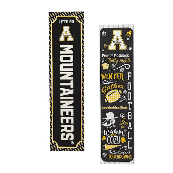 47 in. Double Sided Leaner Porch Sign, Appalachian State University, Winter Seasonal