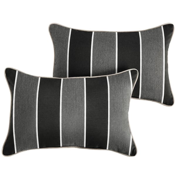 Black and White Stripe Canvas Fabric Water Repellent Cotton Outdoor Home  Textile Curtain Furniture Chair Sofa Upholstery Fabric by the Yard 