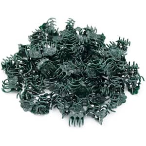 Dark Green Mini Orchid and Plant Spike Clips (100-Pack)