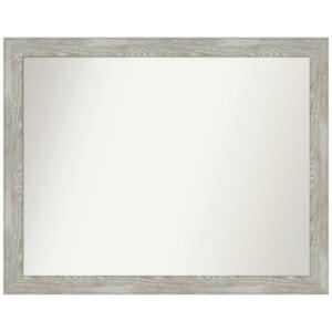 Dove Greywash Narrow Custom Non-Beveled 33.5 in. W x 26.5 in. H Recylced Polystyrene Framed Bathroom Vanity Wall Mirror