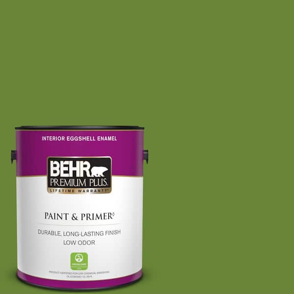 BEHR PREMIUM PLUS 1 gal. #P370-7 Sun Valley Eggshell Enamel Low Odor Interior Paint & Primer