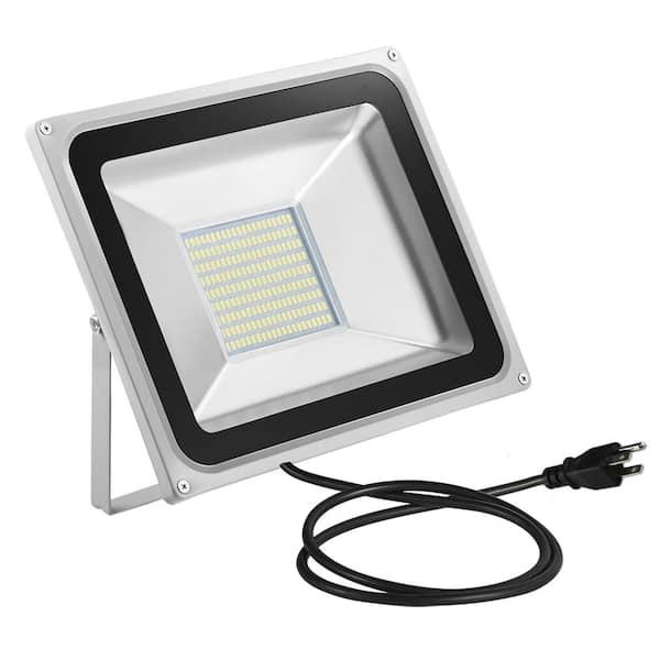 CIPACHO 100-Watt Integrated LED White 4-Generation Floodlights with Plug 110-Volt 2835 Lamp Beads