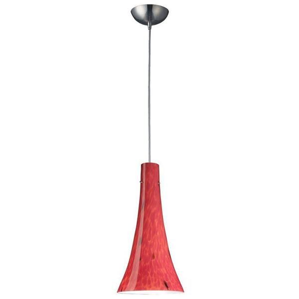 Titan Lighting Tromba 1-Light Satin Nickel Ceiling Pendant