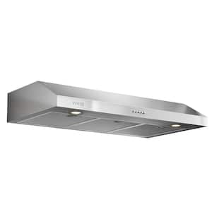 30 in. 600 CFM Ducted Under Cabinet Range Hood in Stainless Steel with Mesh Filters and Push Buttons